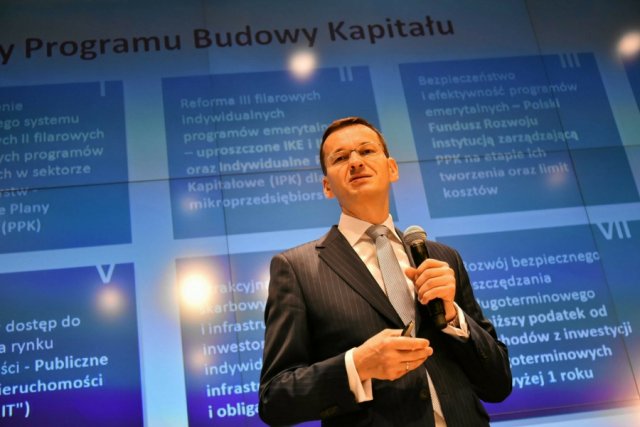 Mateusz Morawiecki podczas pierwszego podejścia do zmian w OFE, w lipcu br.