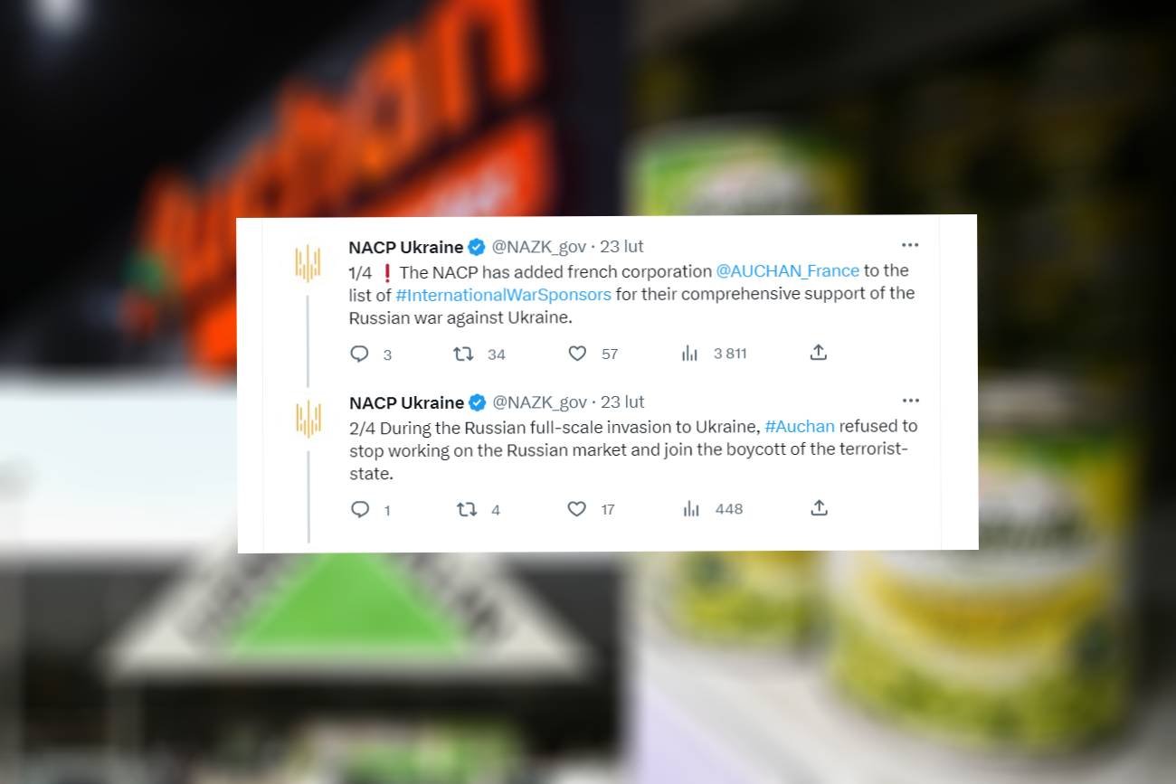 Ukraina opublikowała listę firm, które "sponsorują atak Rosji"