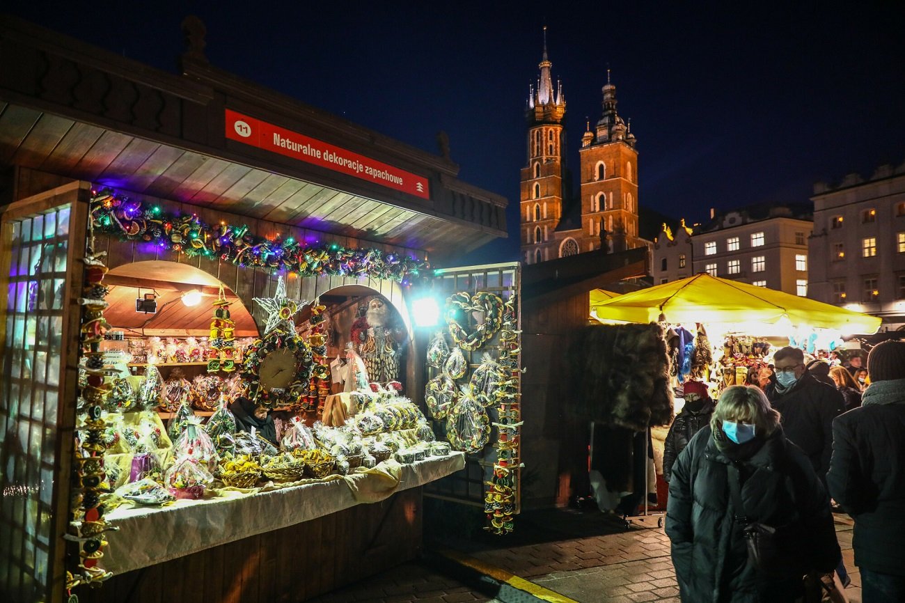 Jarmark bożonarodzeniowy w Krakowie.