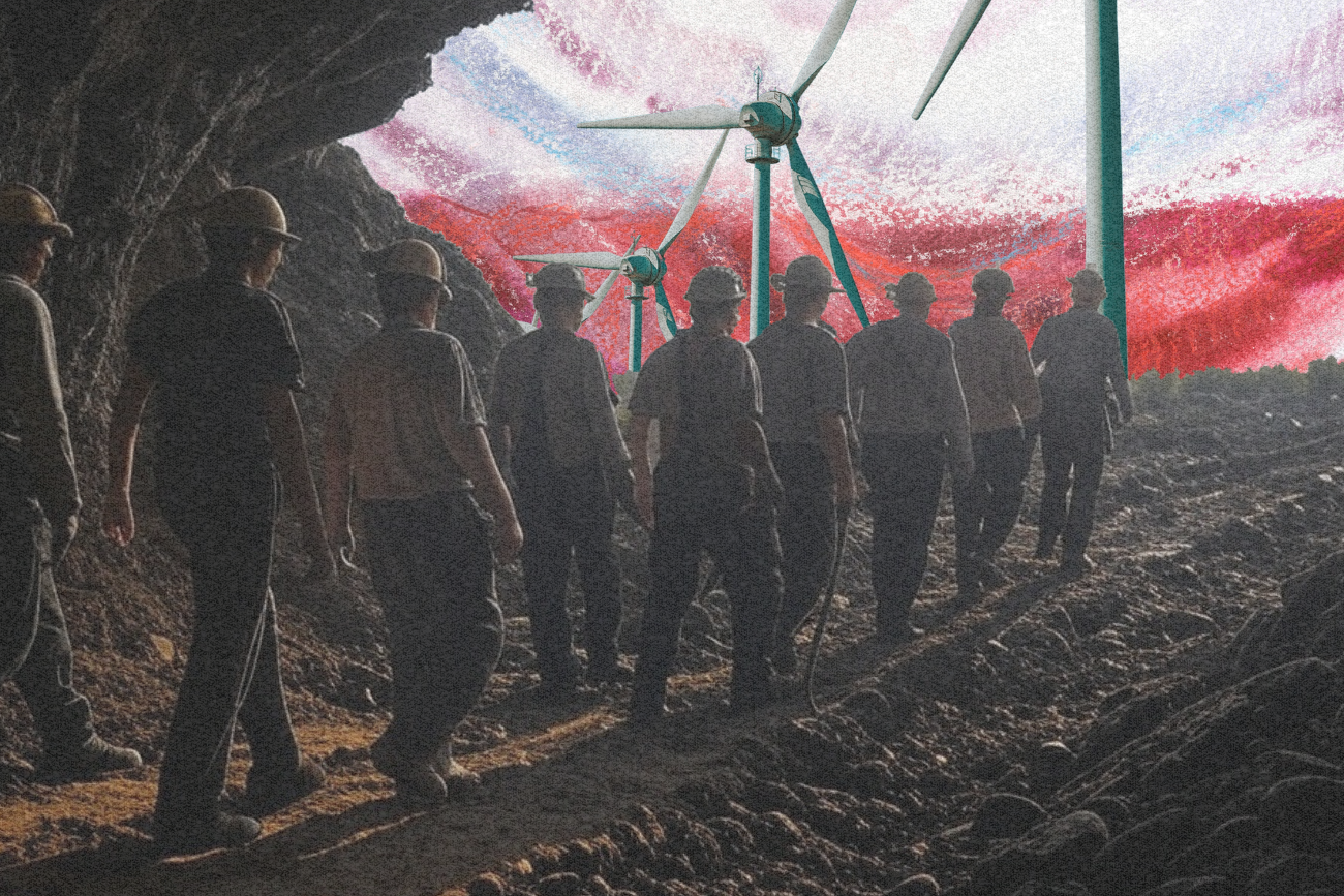 Górnicy zmierzający w stronę OZE.