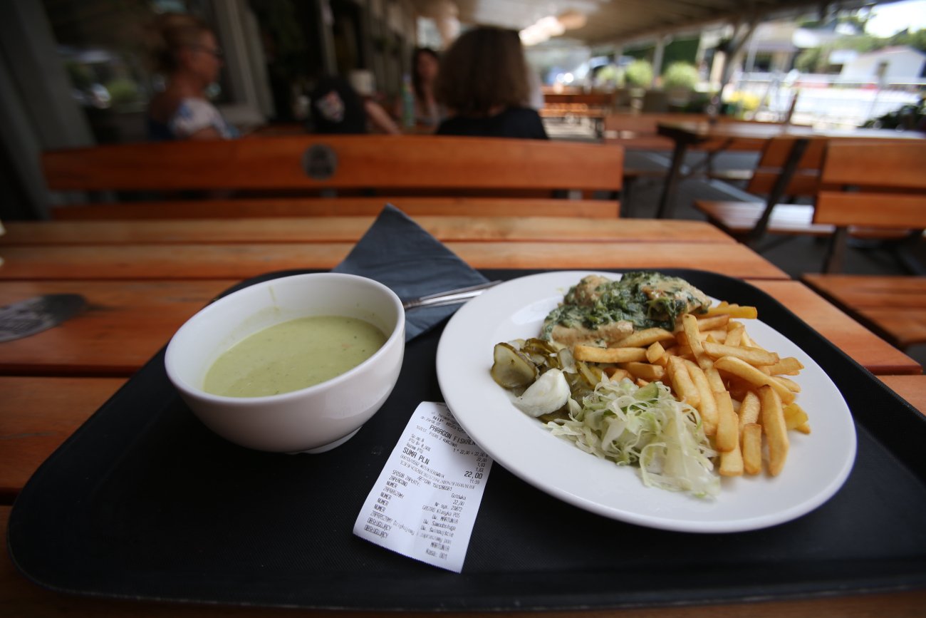 Obiad z paragonem fiskalnym