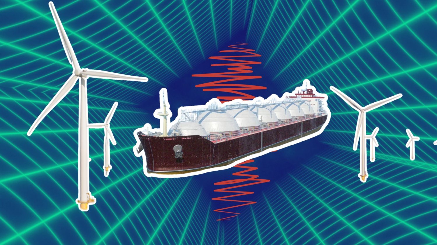Siatka zielonej energii i tankowiec w kryzysie.