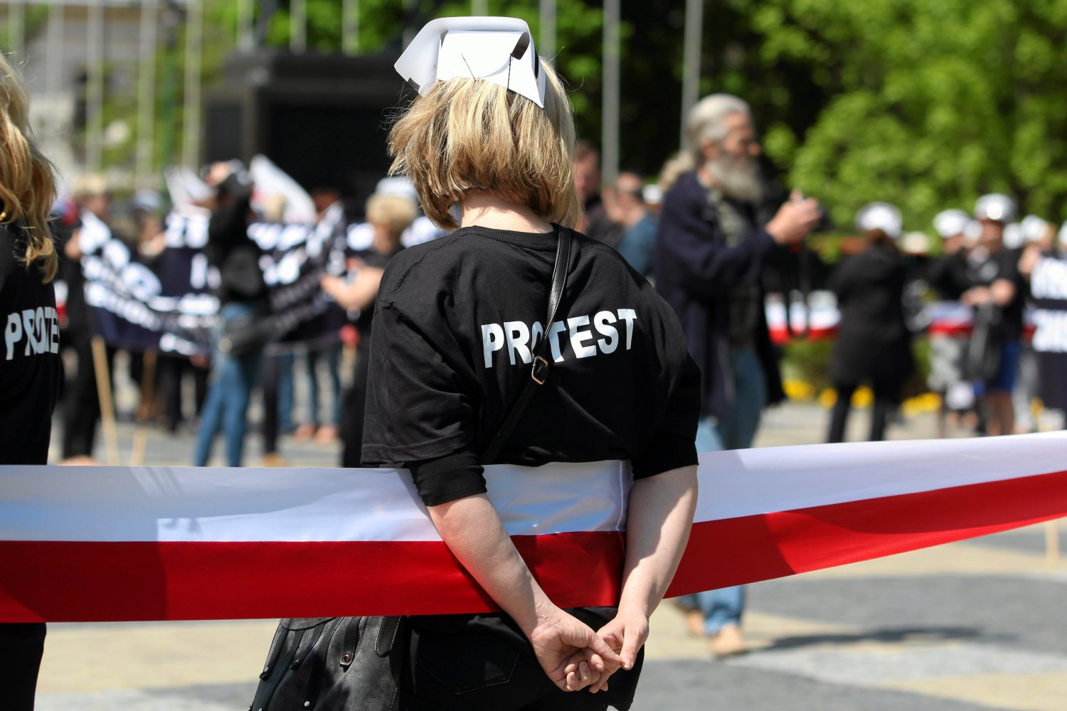 Jeden z protestów pielęgniarek.