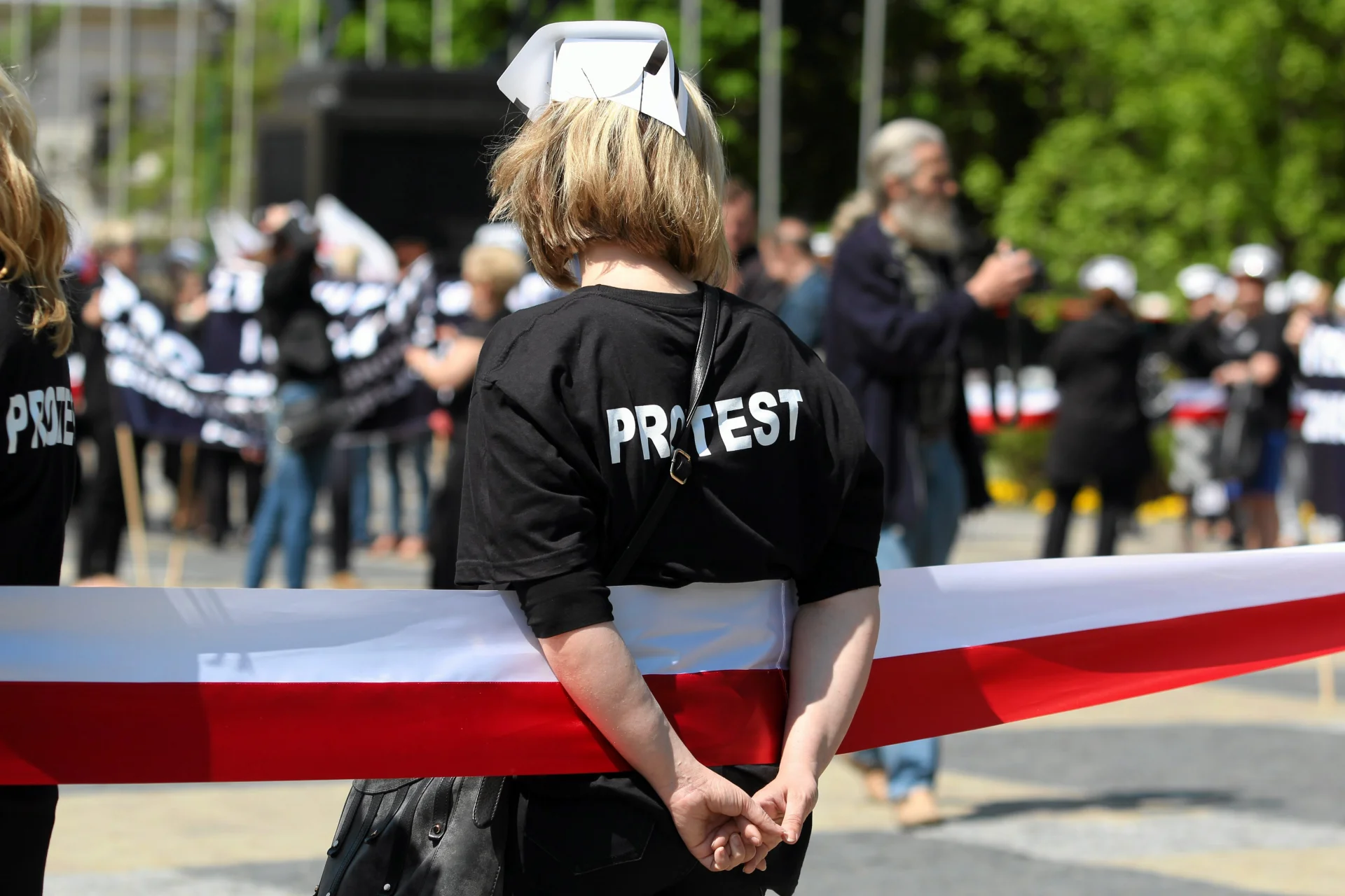 Jeden z protestów pielęgniarek.
