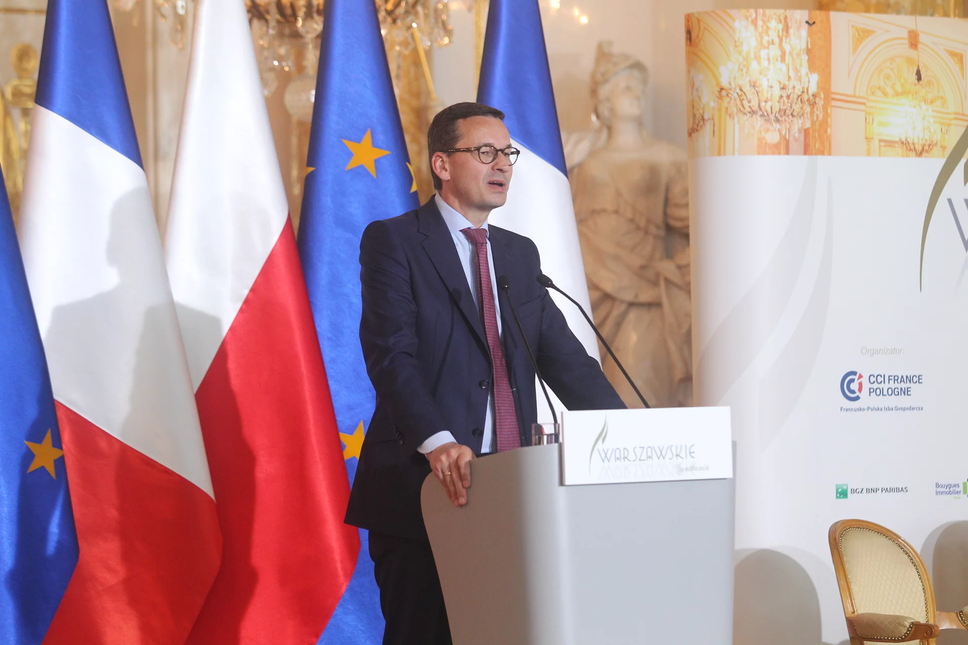 Premier Mateusz Morawiecki był gościem specjalnym Forum francusko-polskiego "Era robotów. Czy nadchodzi nowa rewolucja?".