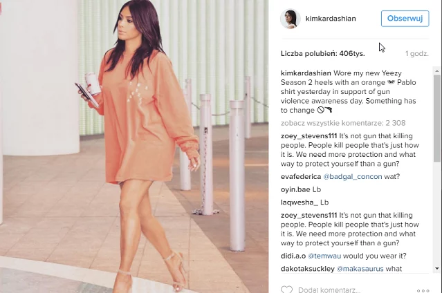 Profil Kim Kardashian śledzi ponad 70 milionów fanów