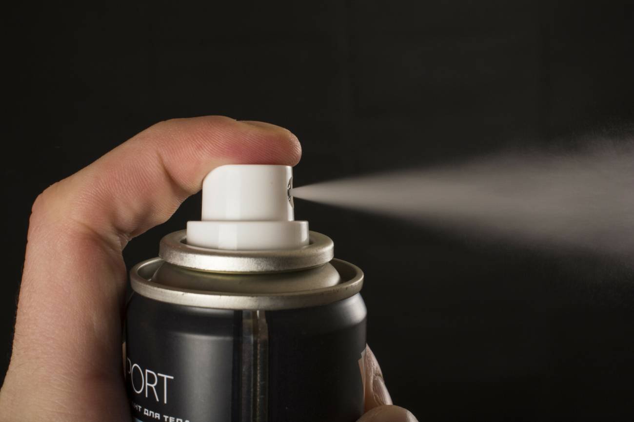 Pryskający aerozol.