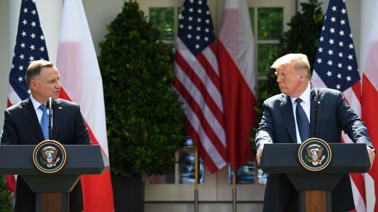 Andrzej Duda i Donald Trump.