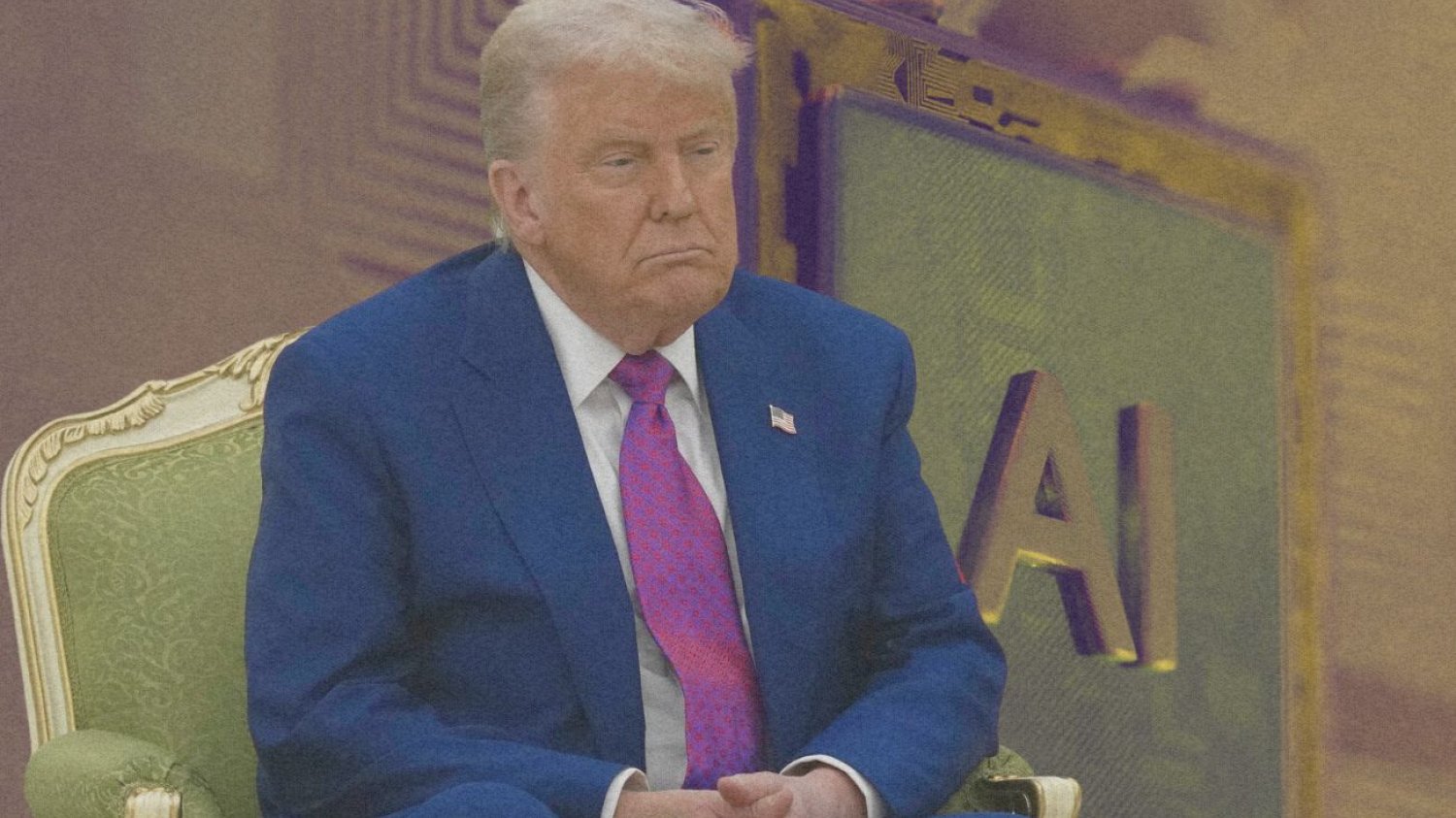 Donald Trump i chip AI.