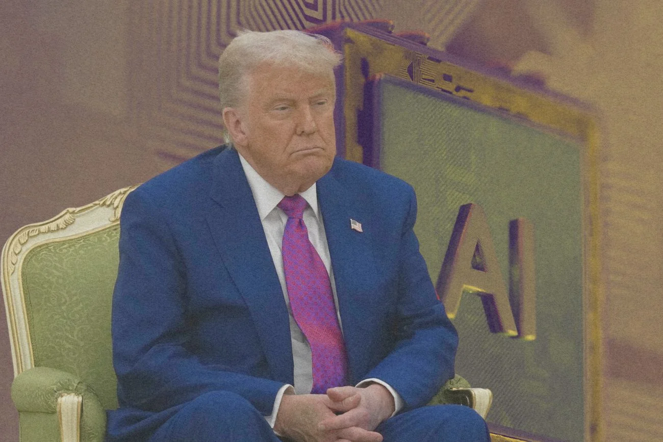 Donald Trump i chip AI.