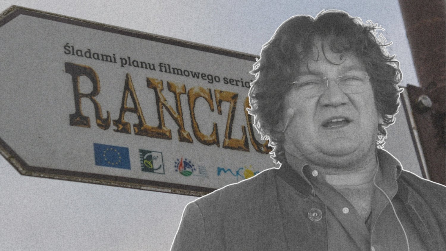 Paweł Królikowski na tle szlaku w Jeruzalu.