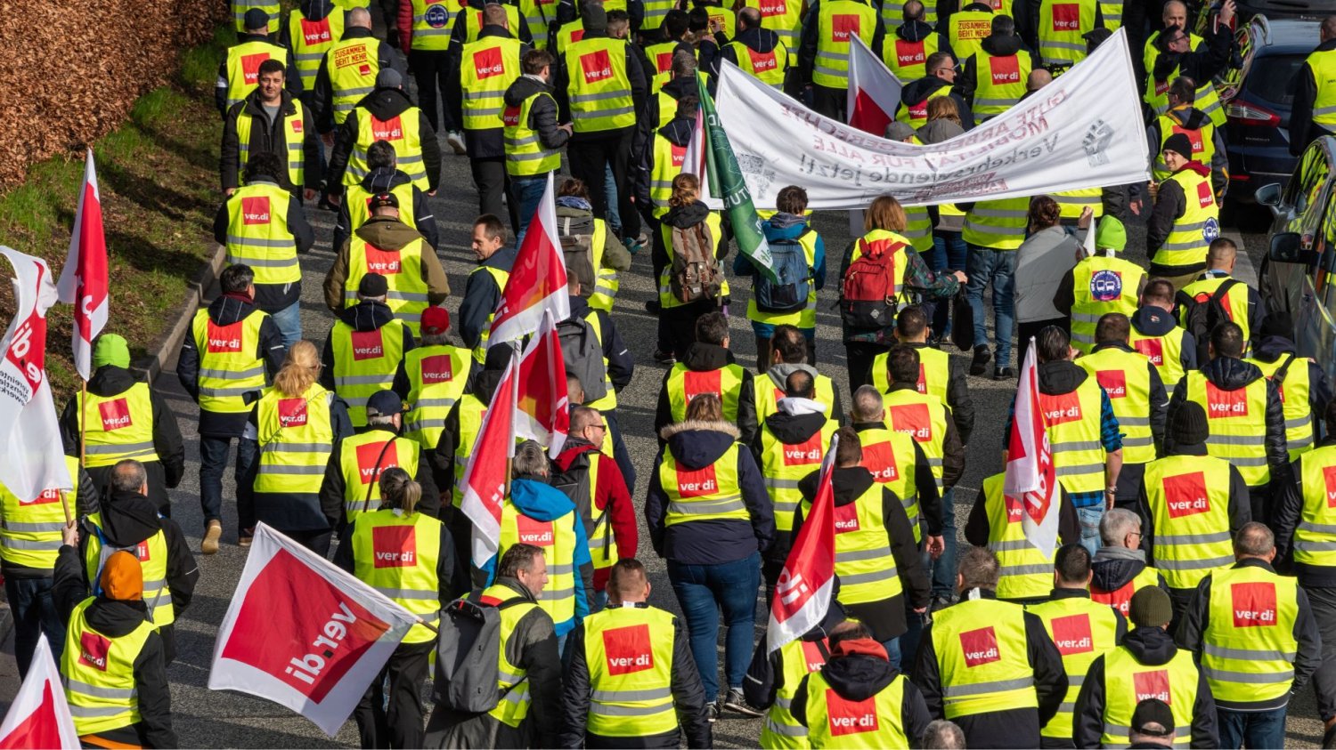 Strajk pracowników Verdi. Pod koniec lutego znowu wyjdą na niemieckie ulice.