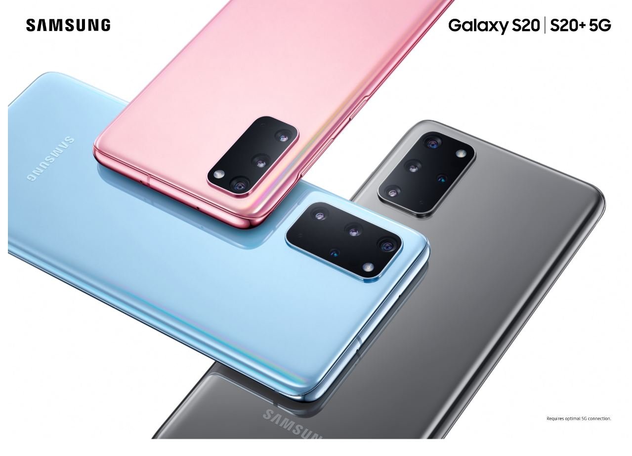 Nowe Galaxy S20 oraz Galaxy S20+ są dostępne w trzech wersjach kolorystycznych: szarej, błękitnej oraz różowej. 
Galaxy S20 Ultra jest w dwóch kolorach: szarym bądź czarnym