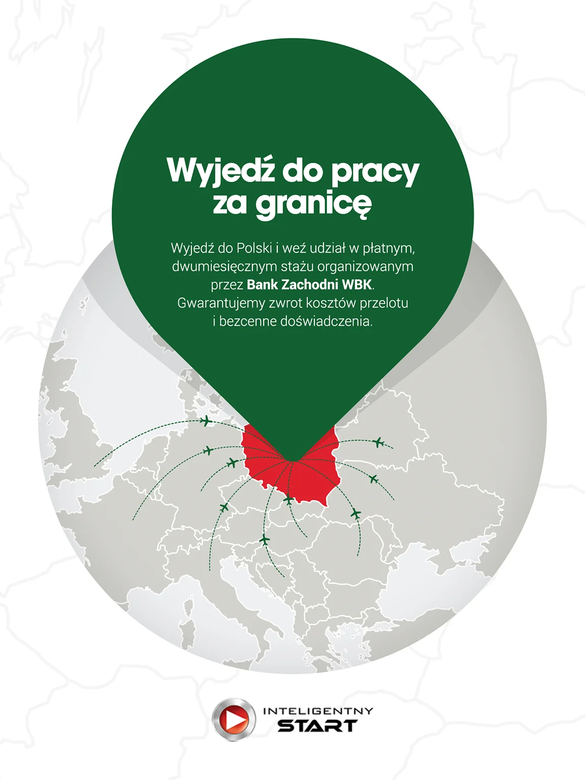 Plakat programu płatnych letnich praktyk w BZ WBK