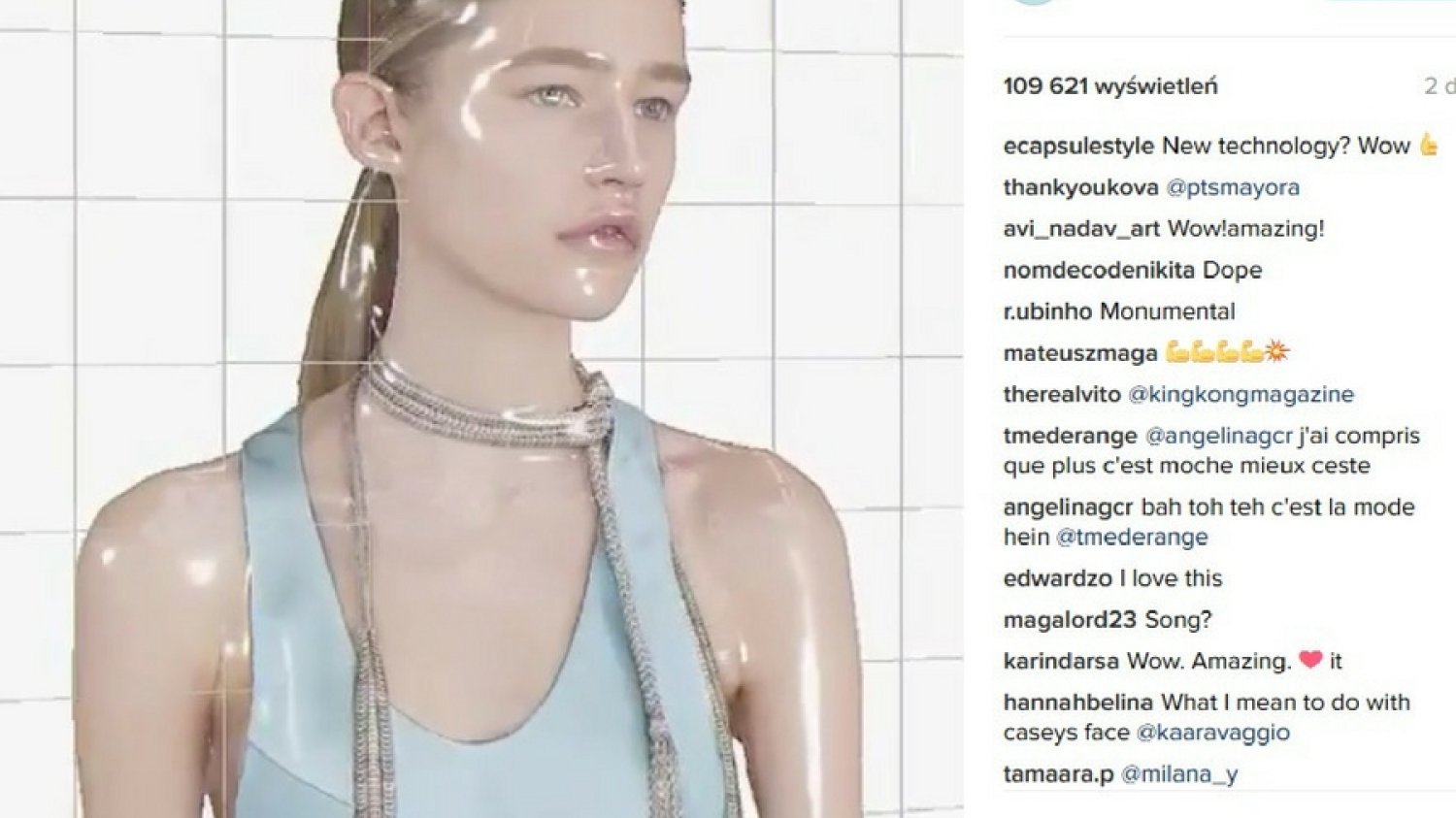 Kadr z klipu promującego jesienno-zimową kolekcję Louis Vuitton.