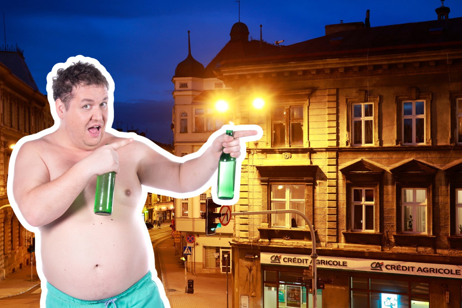 Bielsko-Biała może wprowadzić nocną prohibicję. Prezydent boi się podjąć decyzję sam. Bielsko-Biała nocą, piwosz bez koszulki.