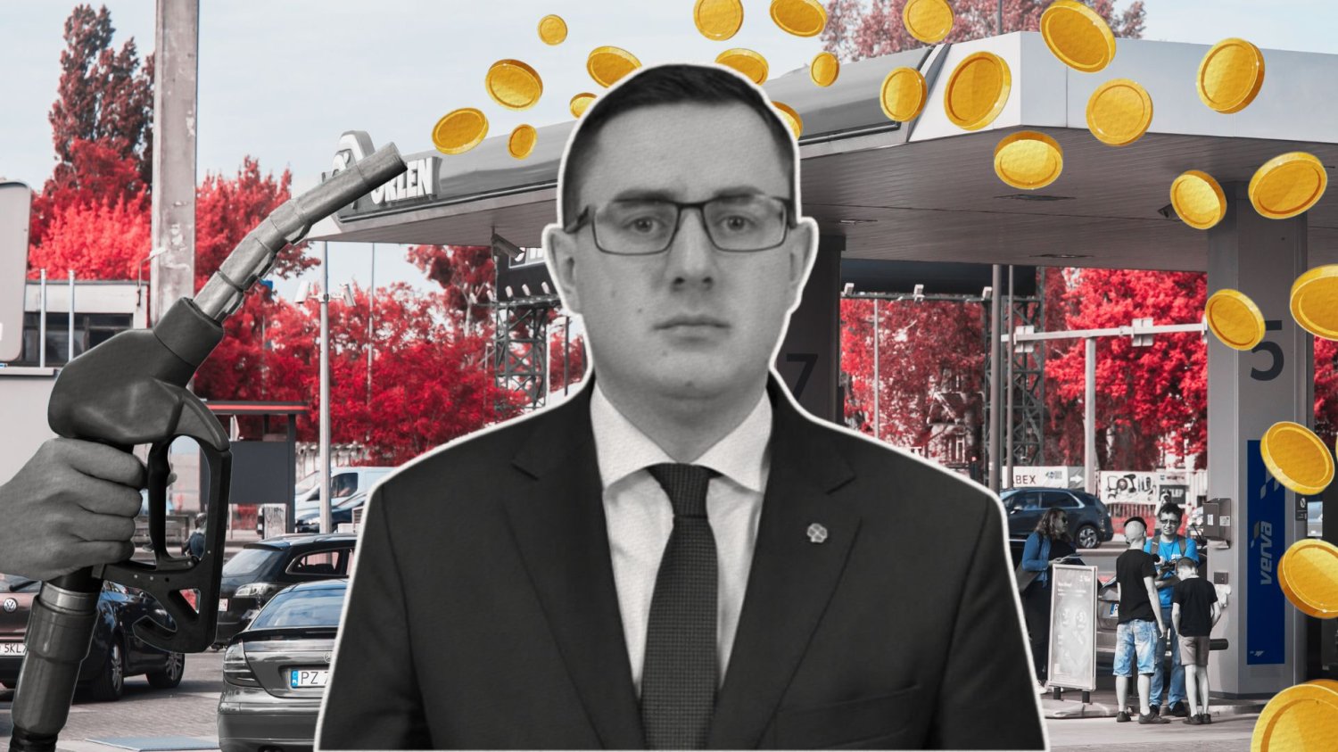 CPN mogą czekać zmiany. Za podboje Trumpa polski kierowca będzie płacić latami Minister energii Miłosz Motyka, stacja paliw i pieniądze lejące się z dystrybutora.