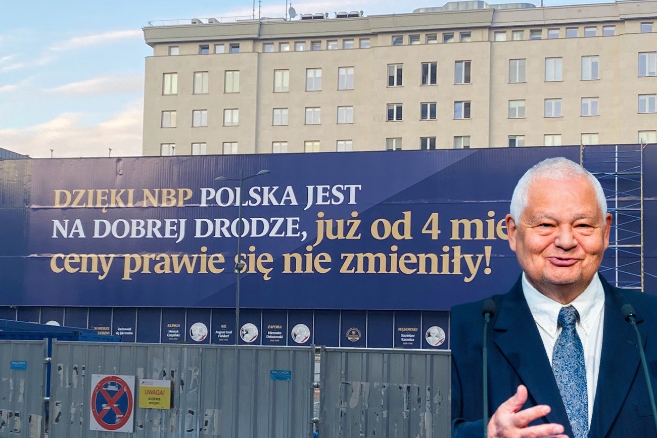 Nowy baner na NBP. Tym razem dowiadujemy się, że dzięki NBP "ceny prawie się nie zmieniają".