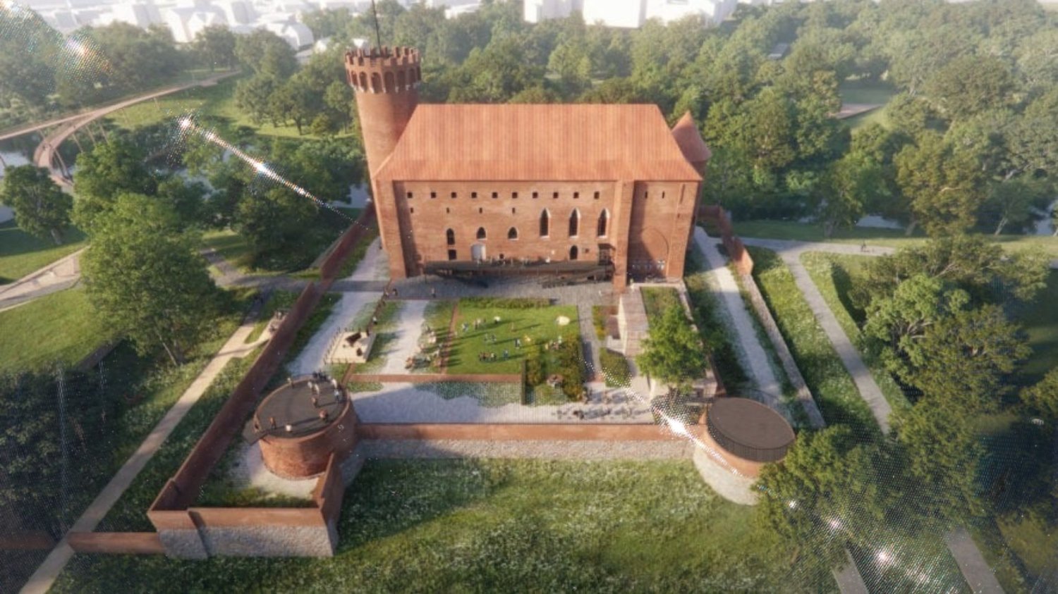 Wizualizacja renowacji Zamku Krzyżackiego w Świeciu.