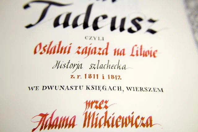 Manuskrypt "Pana Tadeusza", przepisamy przez Wojciecha Patro
