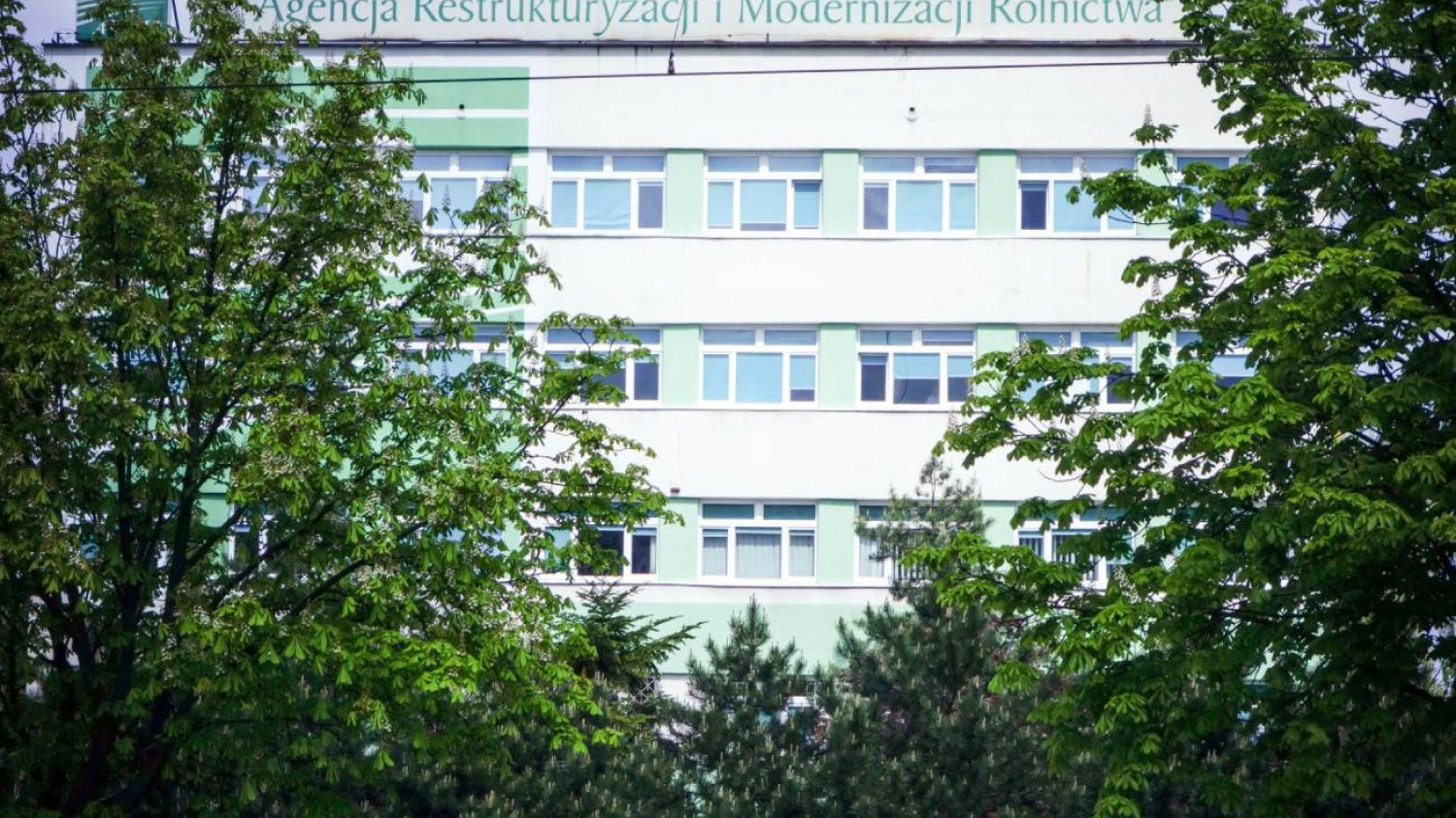 Plakaty wyborcze pojawił się na ogrodzeniu Agencji Restrukturyzacji i Modernizacji Rolnictwa.