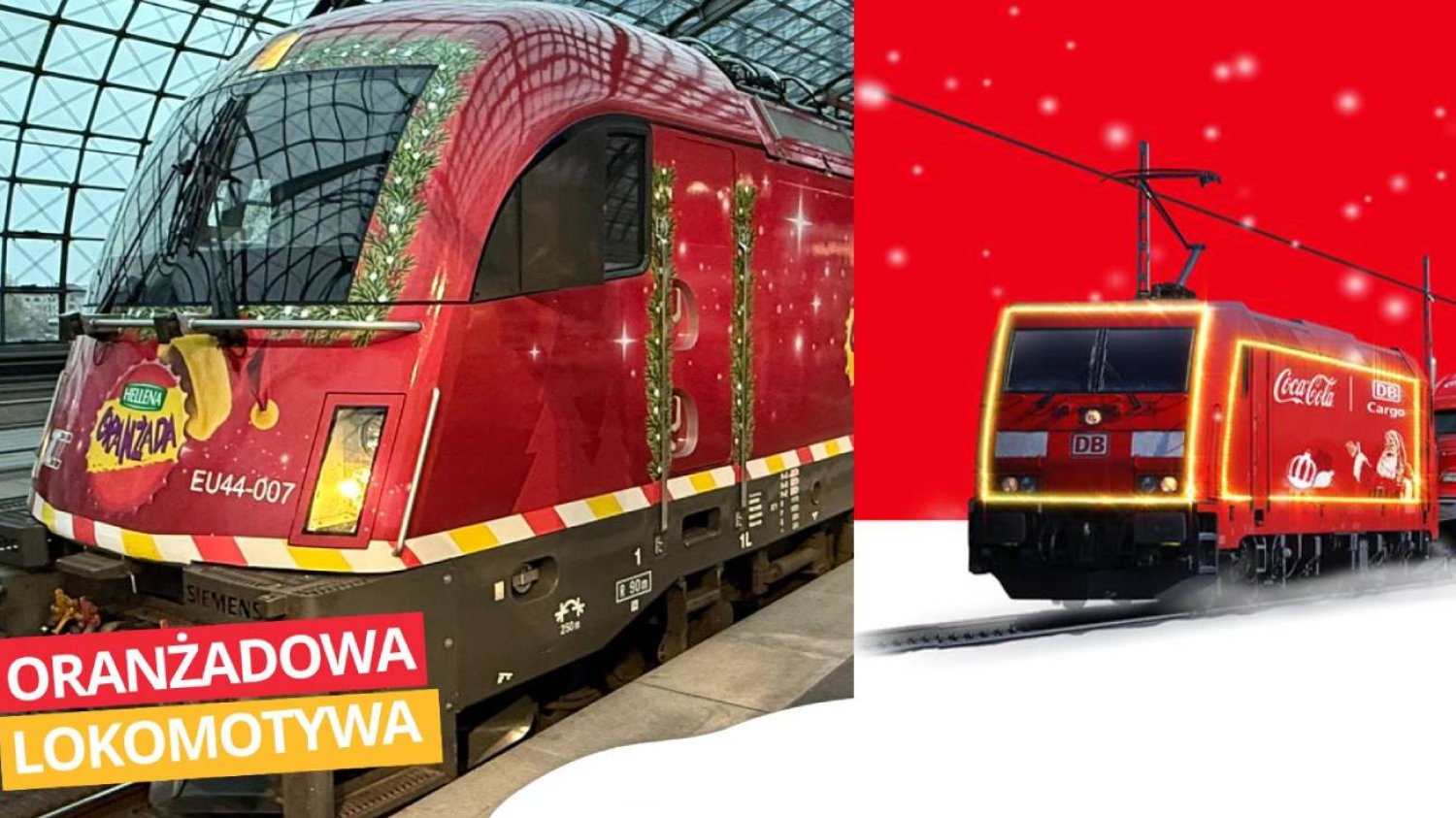 W tym roku w ramach świątecznych akcji marketingowych, producenci napojów wypuszczają w trasy lokomotywy.