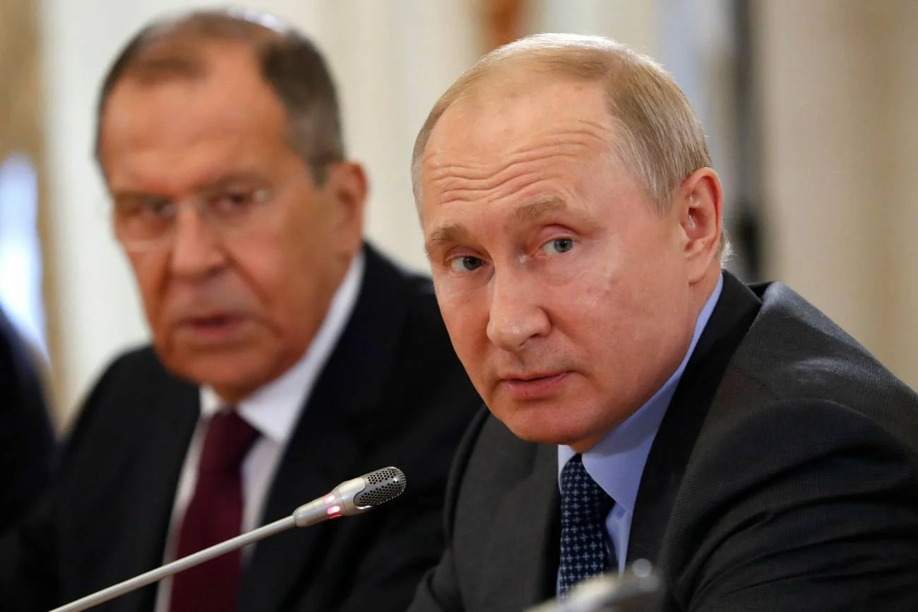 Prezydent Rosji Władimir Putin i minister spraw zagranicznych Siergiej Ławrow