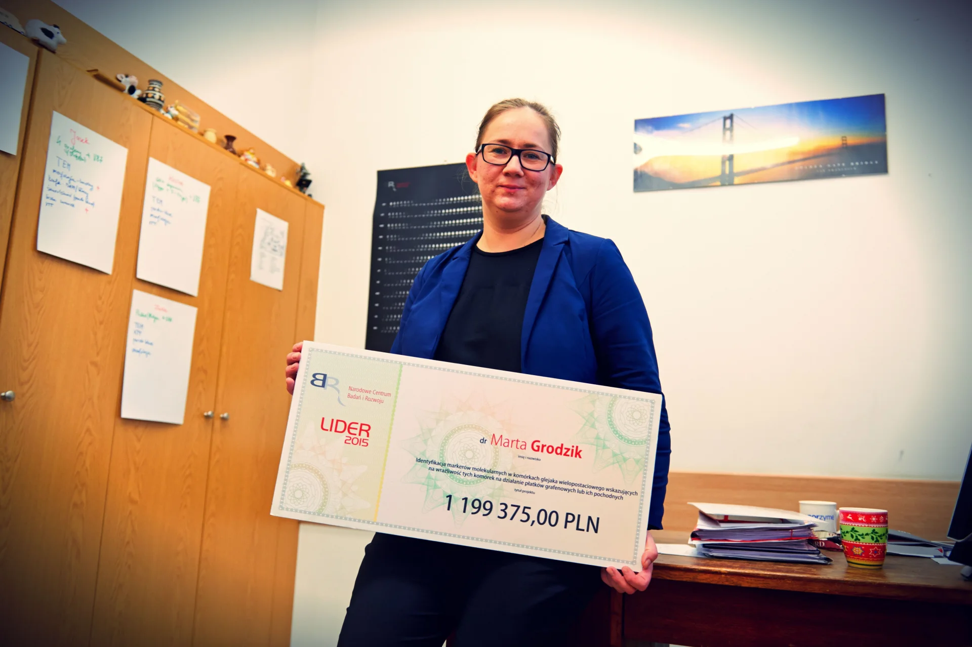 1.200.000 złotych pozwoli dr Grodzik na swobodę badawczą