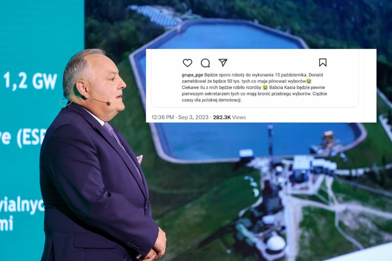 Usunięty komentarz PGE pod wpisem Donalda Tuska.