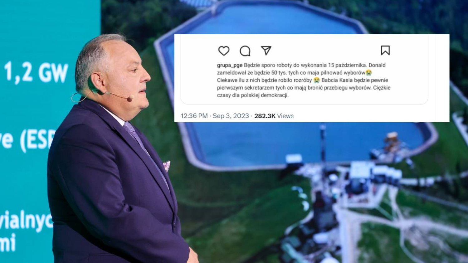 Usunięty komentarz PGE pod wpisem Donalda Tuska.
