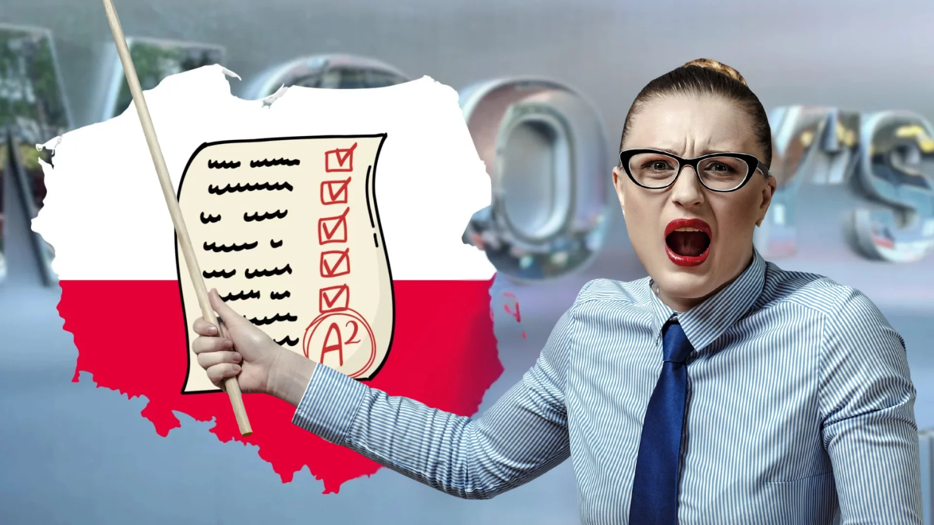 Moody's ocenia Polskę i nie jest dobrze. Cisza w liczbach, hałas w prognozach Nauczycielka. Mapa polski. Egzamin z oceną a2. W tle moodys.
