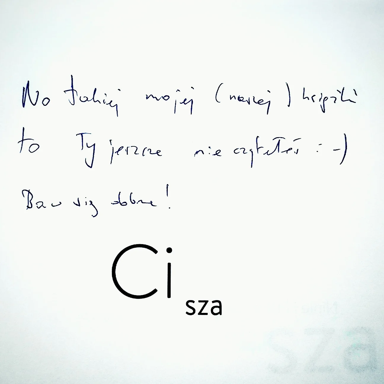 Cisza z dedykacją