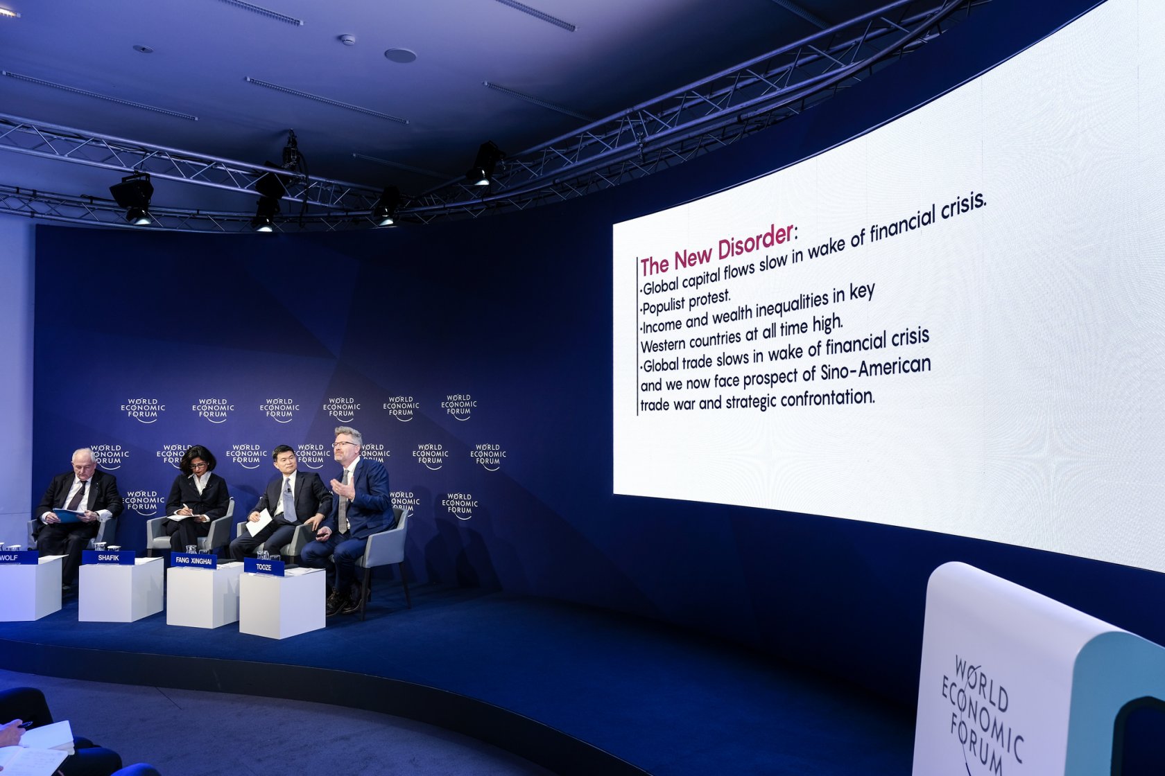 Nadciągające spowolnienie gospodarcze było jednym z tematów Światowego Forum Ekonomicznego w Davos