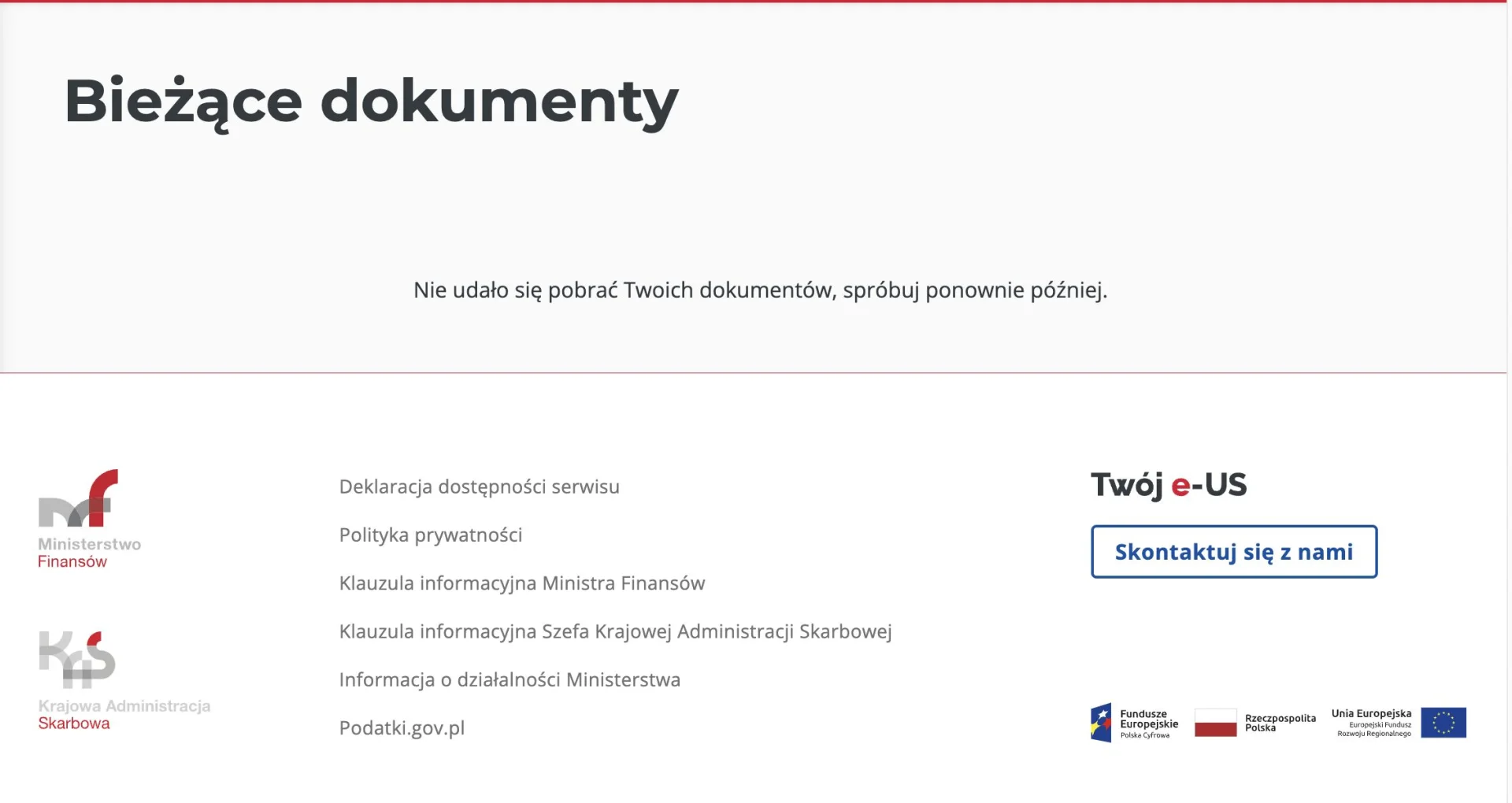 Serwis podatkowy Twój e-PIT nie działa