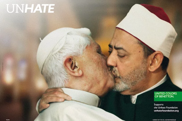 Kampania "Unhate" firmy odzieżowej Benetton.