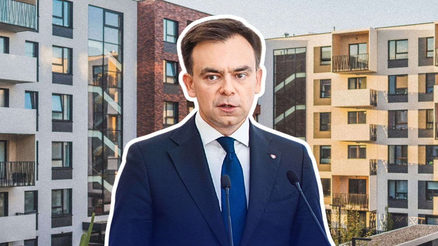 Minister finansów Andrzej Domański, bloki mieszkalne.