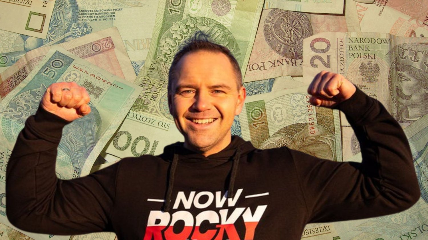 Prezydent "słupem" za 11,5 mln zł. Najdroższy spacer w historii polskiego marketingu Karol Nawrocki w koszulce "Nowrocky" na tle banknotów