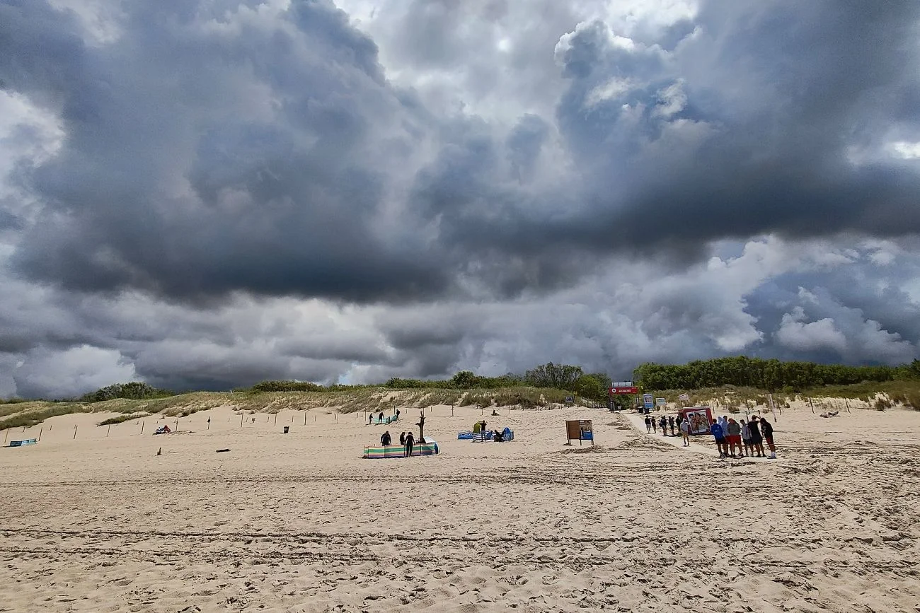 Tak kilka dni temu wyglądała plaża zachodnia w Ustce. Tak kilka dni temu wyglądała plaża zachodnia w Ustce.