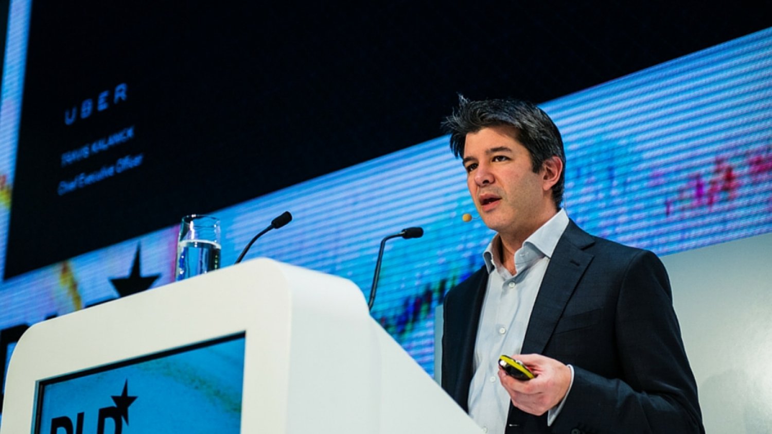 Travis Kalanick podczas DLD 2015 w Monachium