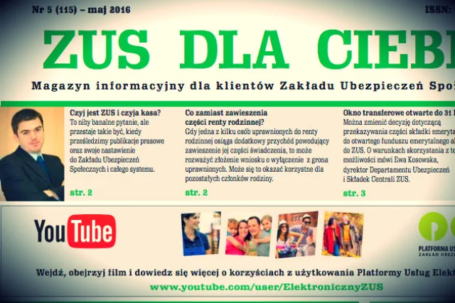 Screen z cyfrowej wersji magazynu ZUS dla Ciebie