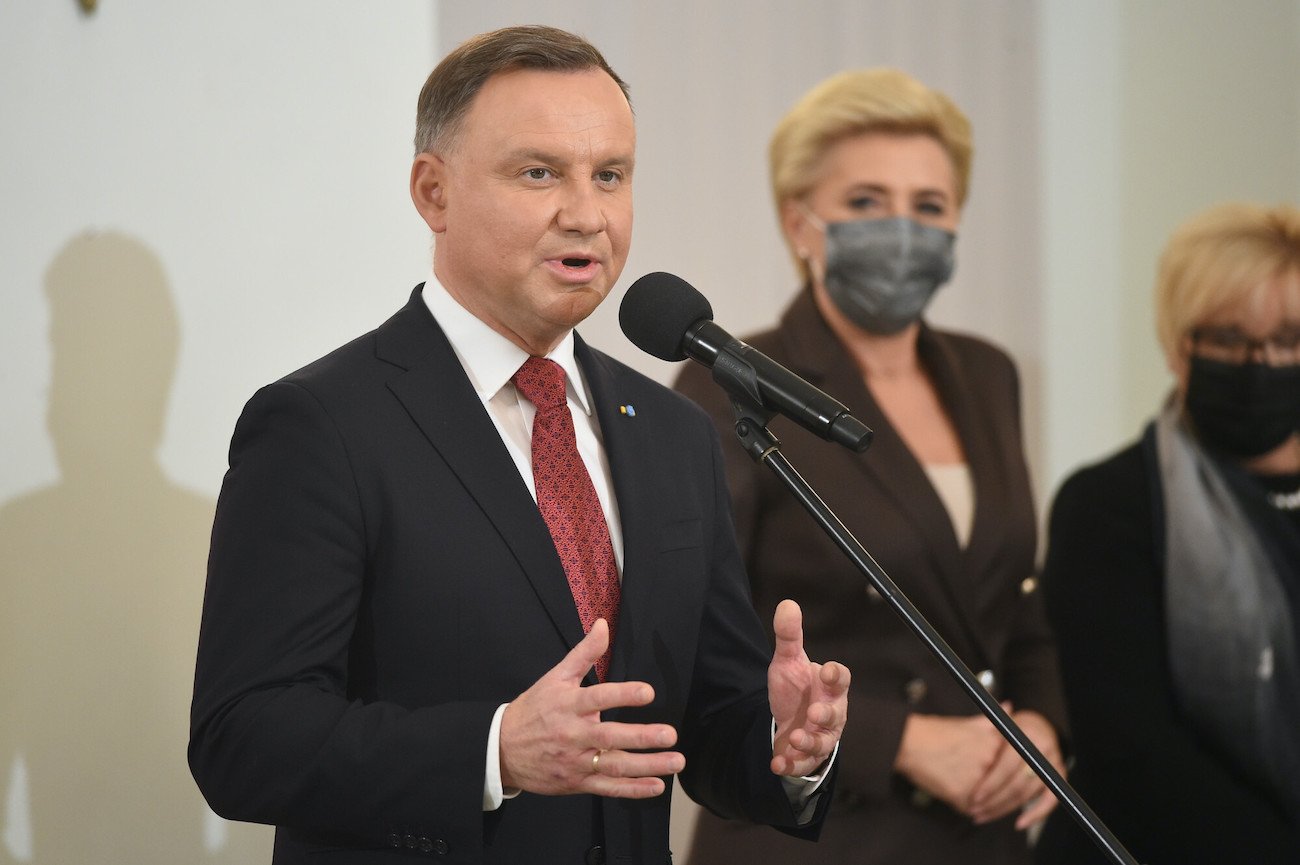 Prezydent Andrzej Duda wraz z żoną Agatą Kornhauser–Dudą.