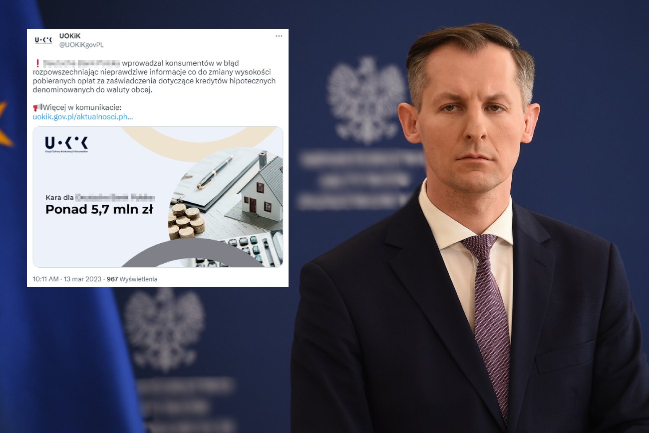 Prezes UOKiK-u Tomasz Chróstny nałożył karę na jeden z banków