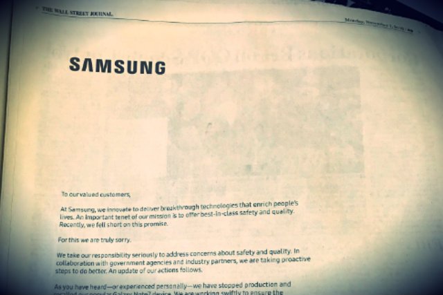 Przeprosiny Samsunga w Wall Street Journal