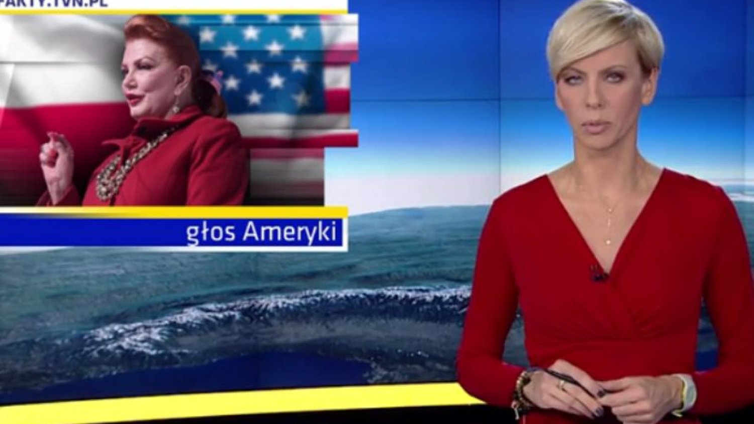 Anita Werner zapowiadająca materiał o komentarzach nt. listu ambasadorki USA