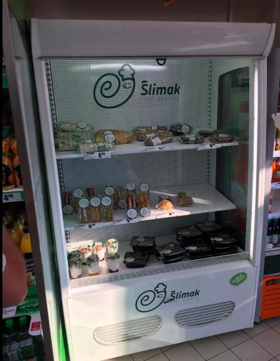 Lodówka Ślimaka w jednej z warszawskich Biedronek.