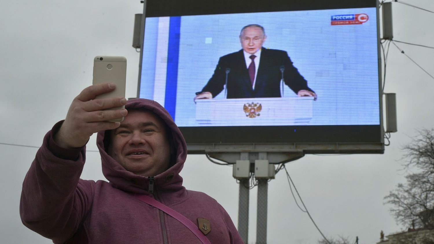 Doroczne orędzie Putina było transmitowane wszędzie, gdzie tylko się dało.