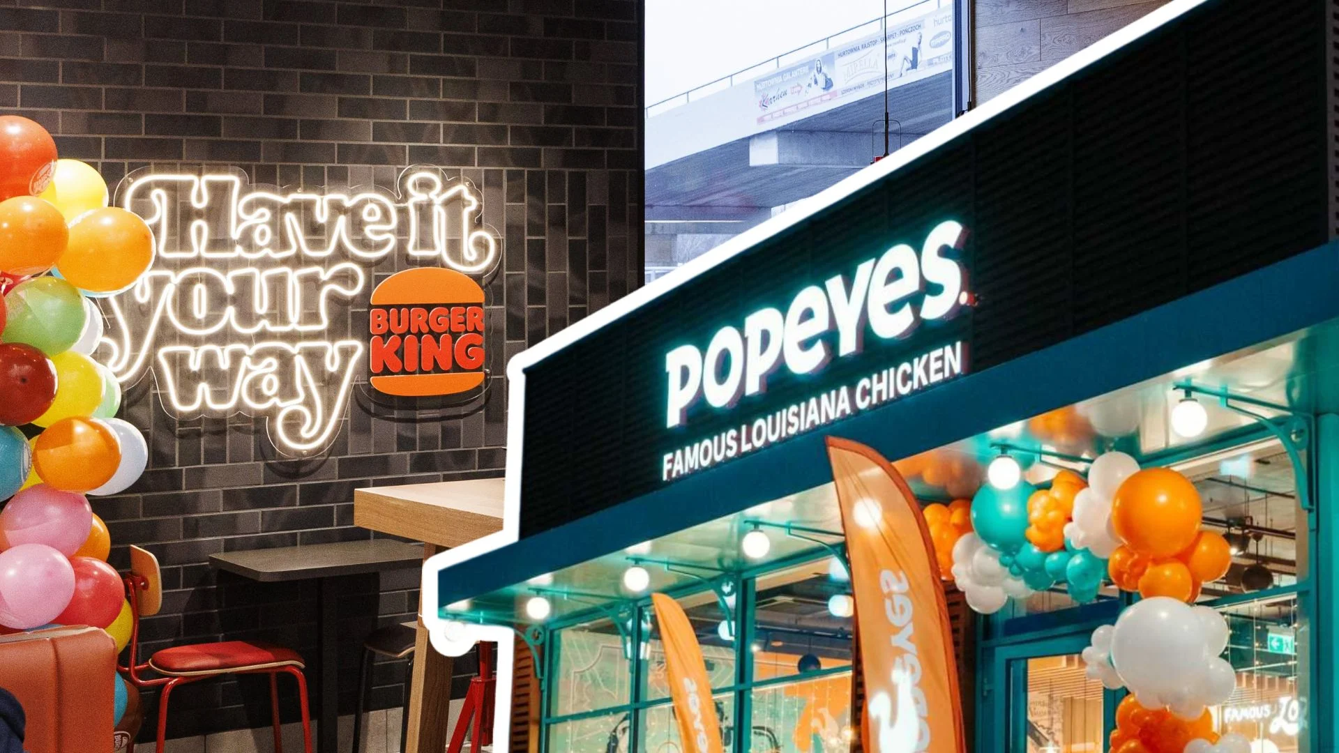 Popeyes i Burger King w jednym budynku. Pierwszy taki lokal w Polsce rusza na Zakopiance