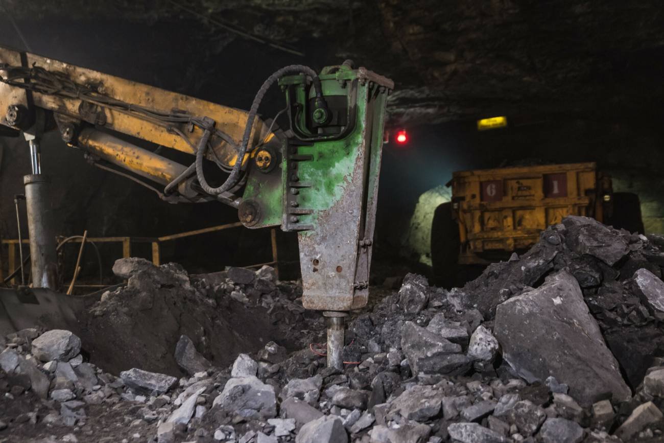 maszyna krusząca miedź w kopalni