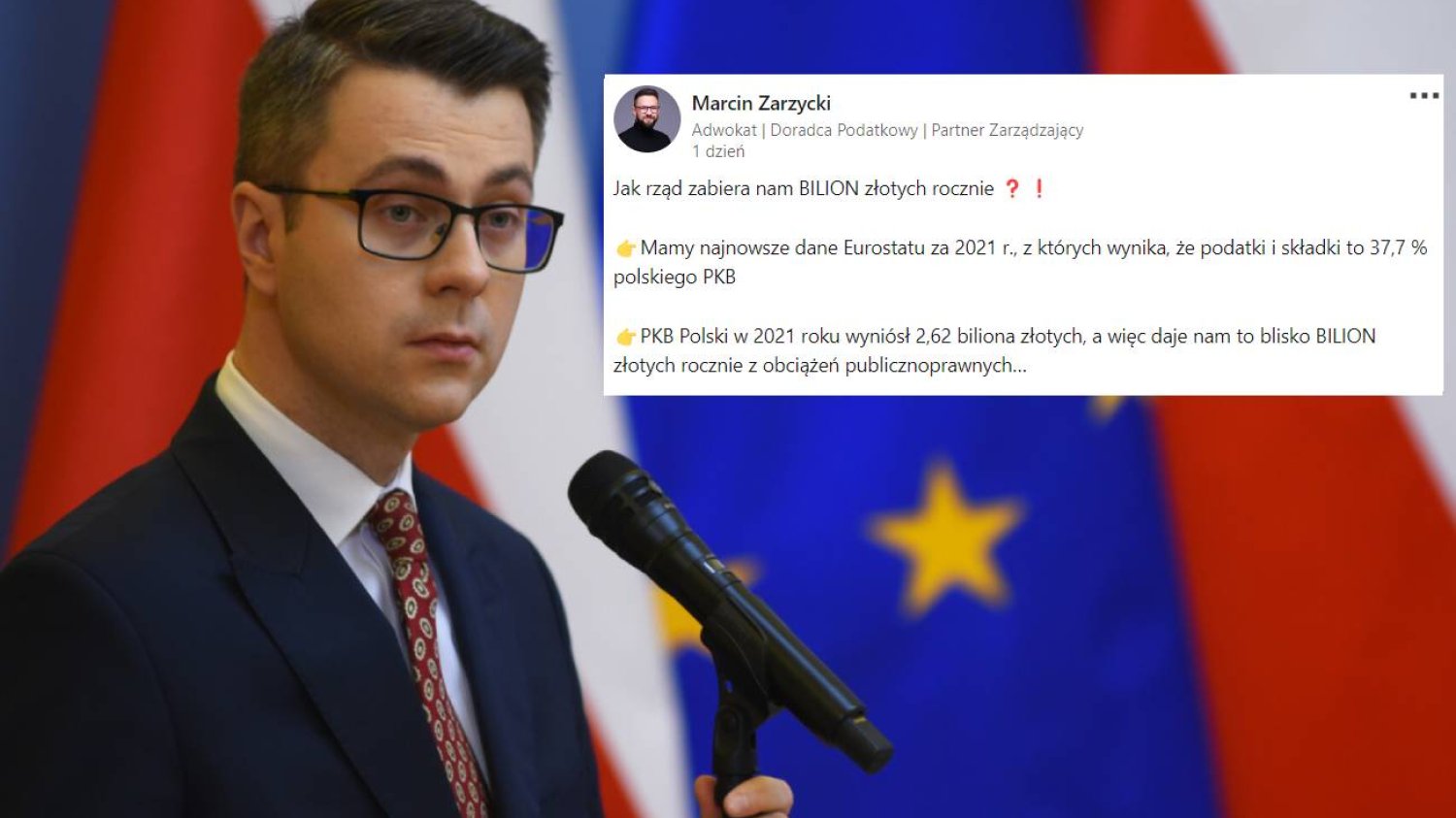 Podatki i składki to 37,7 proc. polskiego PKB