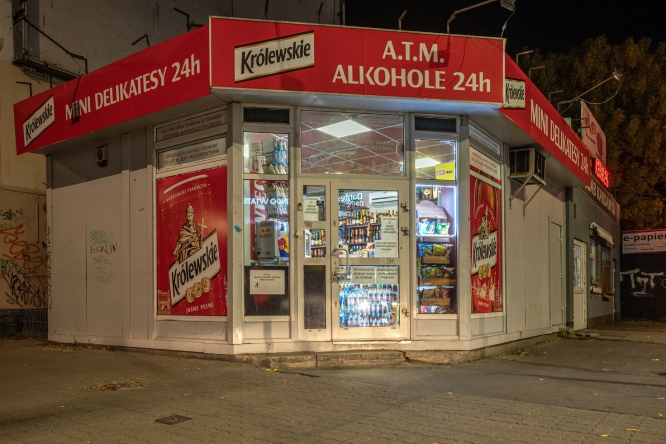 Sklep z alkoholem.